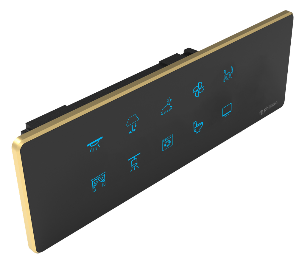 [PN-LXR-6/8M (10+0+0+0)] SR42 Luxeray ZigBee/Wi-Fi 10-Switch Panel - 6/8M