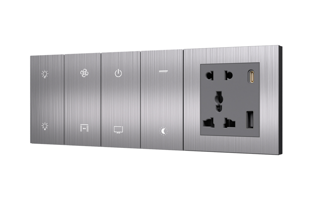 [PN-TN-6/8M (4S+4S+SK)] SR10. TITAN ZigBee 8 Switch (10L / 7L+1F) : 6/8M (4S+4S+SK)