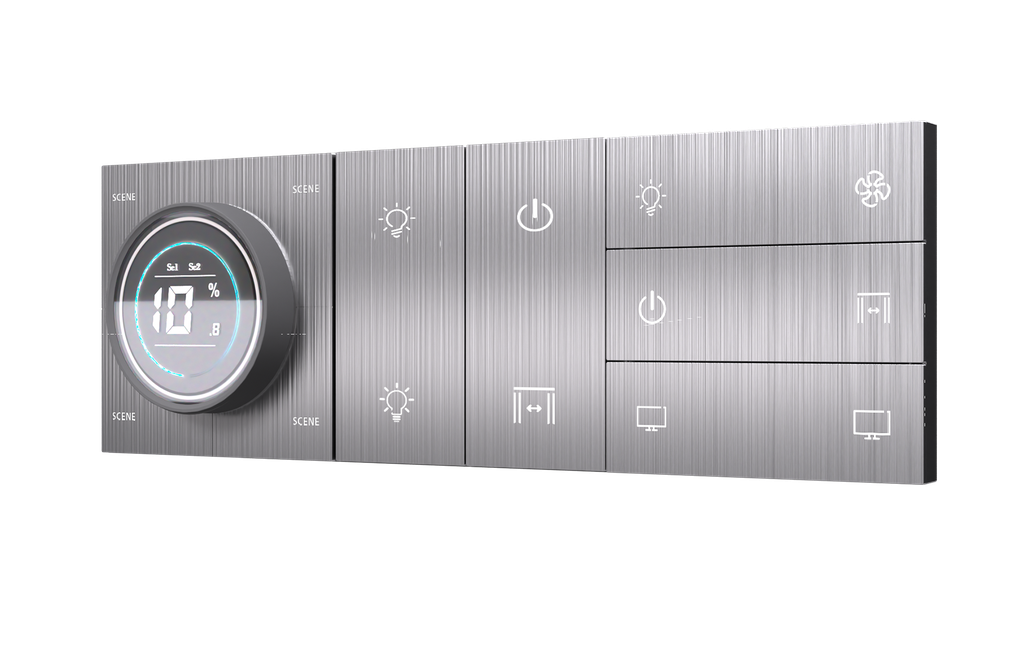 [PN-TN-6/8M (K+4S+6S)] SR20. TITAN ZigBee Knob For 4 Zone Zigbee Lighting Brightness & Color Control + 10 Switch (10L / 7L+1F) : 6/8M (K+4S+6S)