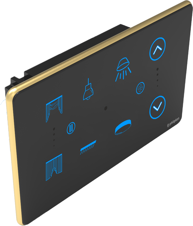 SR32. Luxeray 4 Switch + 1 Fan + 1 Curtain - 4M (4+1+1+0U)