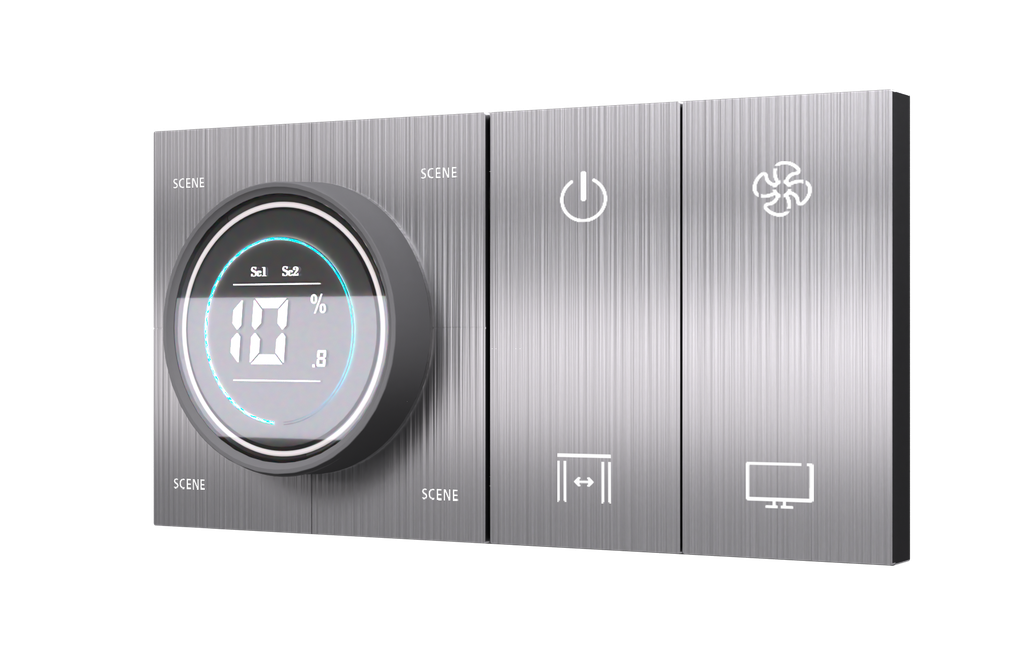 SR8. TITAN ZigBee Knob For 4 Zone Zigbee Lighting Brightness & Color Control + 4 Switch (4L / 1L+1F) : 4M (K+4S)