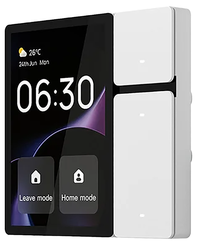 SR80. Phlipton Multi-functional Indian 2M standard Touch Screen Panel In build Sigmesh Multimode Gateway + IR Remote For Central Control 3.5 Inch With VDP Video calling support + 3 Gang Physical Switch (Lead Time 20 to 30 days after advance order)