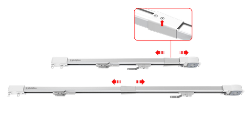 [PN-ECMT-15F] SR202. 15 feet Expandable Premium Imported Quality Curtain Center Opening Track Set With Drivers & Other Accesories For Slidder Curtain Motor (2.5m - 4.5m)