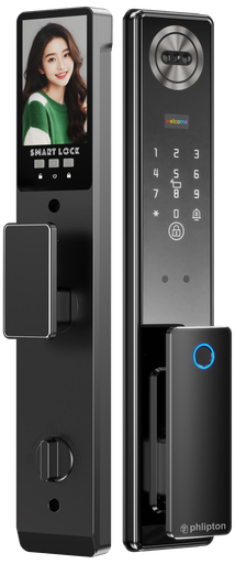 [PN-WDL-S3Pro] SR216. Series 3 pro WiFi-LE Smart Face Recognition Door Lock With Camera And screen with Active Doorbell Feature 2way Talk + Any Time Mobile App Unlock + Finger print + RFid + passcode + mechanical key + OTP + Active Smart Lock Bind Technology
