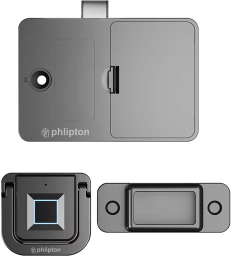 [PN-WD1] SR224. WD1 Premium Pull Ring Design Fingerprint Smart Lock for Cabinet, Drawer & Wardrobe with Type C for Emergency Power Supply