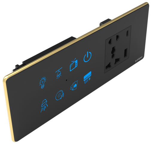 SR51. Luxeray 8 Switch + 5 Pin Socket + USB Type A & C 18W Fast charging- 6/8M (8+0+0+1U)