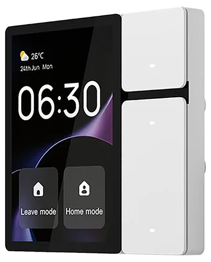 [PN-CPS-3.5INCH] SR80. Phlipton Multi-functional Indian 2M standard Touch Screen Panel In build Sigmesh Multimode Gateway + IR Remote For Central Control 3.5 Inch With VDP Video calling support + 3 Gang Physical Switch (Lead Time 20 to 30 days after advance order)