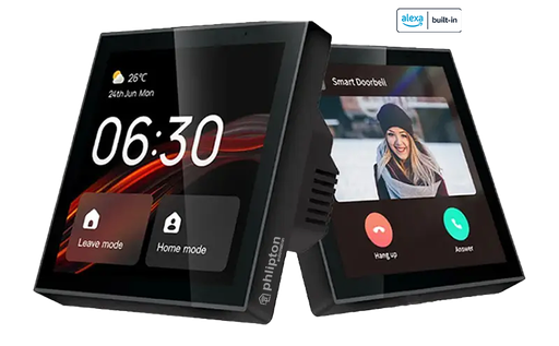 [PN-CPS-4INCH] SR81. Phlipton Multi-functional Indian 2M standard Touch Screen Panel In build ZigBee + Sigmesh Multimode Gateway For Central Control 4 Inch With VDP Video calling support With Alexa Inbuilt Certified