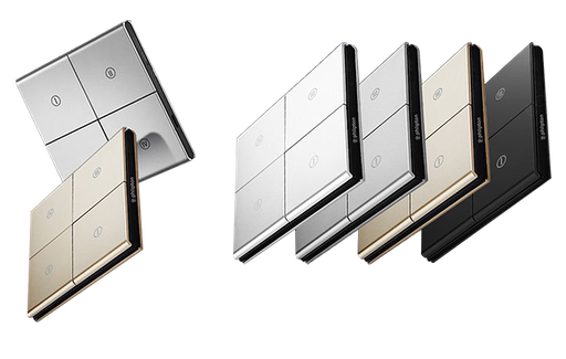 SR87. wireless ZigBee 4 Button For 12 Scene Control OR ZigBee Lighting Control switch Remote With magnetic wall Plate & Inbuilt Lithium-ion with Type C Rechargeable