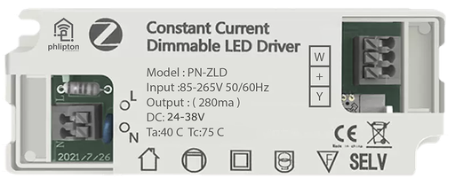 [PN-ZLD-812] SR90. 8W-12W High Voltage ZigBee dimmable & CCT changing Led Downlight & Cob Driver (DC:280mA / 24-38V)