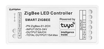 [PN-ZSD-2CH16A] SR94. Phlipton Constant Voltage 5V/12V/24V 15A ZigBee Smart dimmable & CCT changing Led Strip Controller